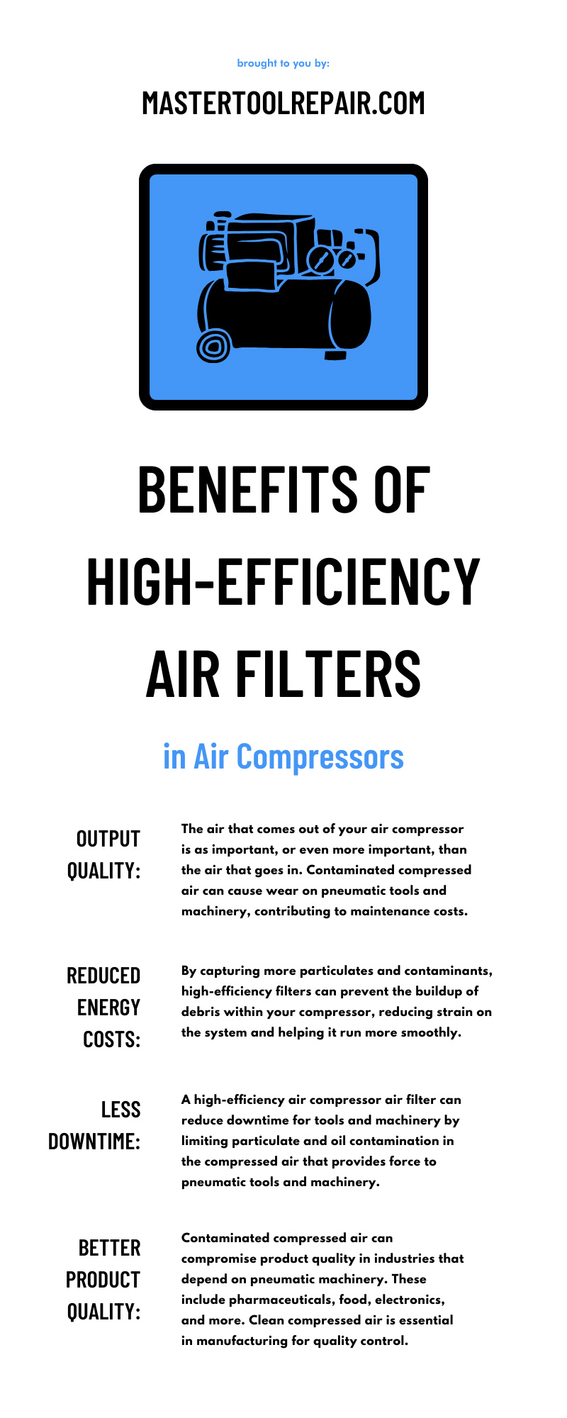 Benefits of High-Efficiency Air Filters in Air Compressors